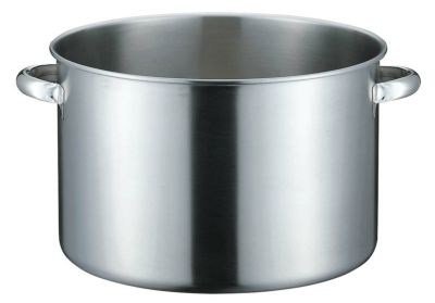 K 19-0 IH対応 半寸胴鍋(目盛付)28cm(蓋無) 業務用 8497320 【メーカー取寄せ】