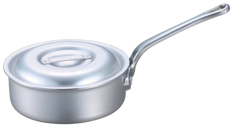 EBM アルミ プロシェフ 浅型 片手鍋(目盛付)24cm 業務用 8871800