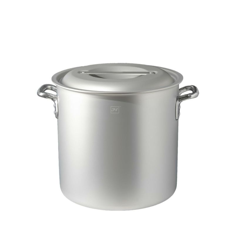 Thunder Group アルマイト加工アルミ寸胴鍋 IH対応 24cm 10L 目盛り